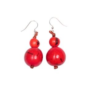 Organic Tagua Jewelry- Semilla Earrings